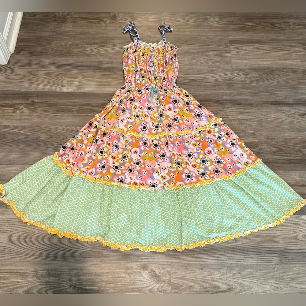 Matilda Jane Tell Me More Floral Maxi Dress The Adventure Begins Girls size 8 - Picture 14 of 15